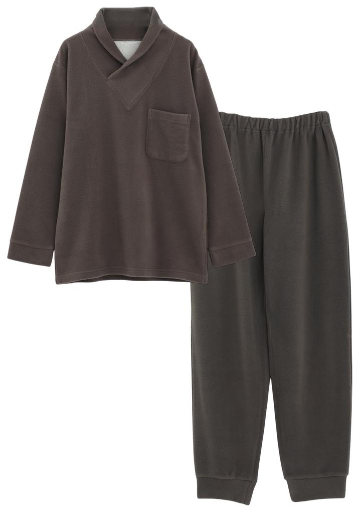 SUIMIN CARE and Unisex Fleece Long Solid Sizes LL Women's Men's Cotton-Lined Pajamas, Sleeve, Color, Winter, XS, S, M, L, (M, Brown)