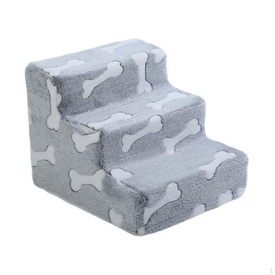 Escalier pour chien avec housse lavable Escalier 3 marches Rampe pour animal de compagnie Antidérapant pour chiens âgés