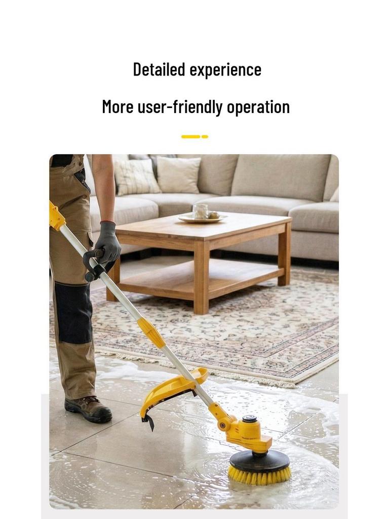 Electric Outdoor Courtyard Floor Scrubber: High-Power, Multi-Functional Cleaning Brush