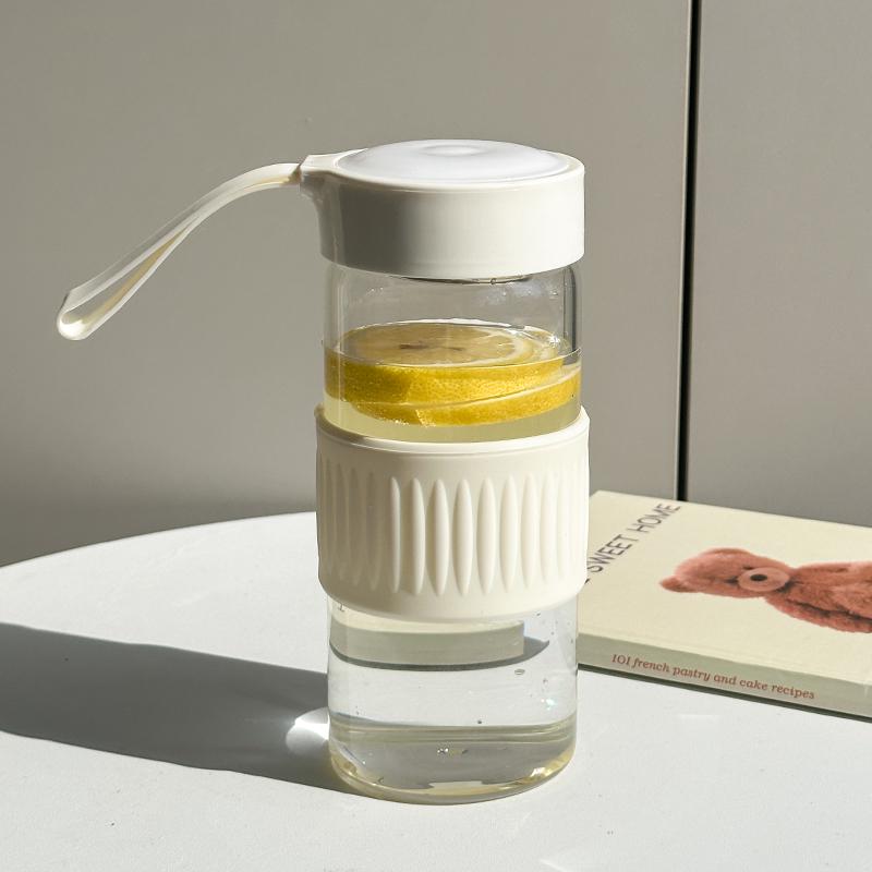 2026 Trendy Heat-Resistant Glass Cup for Girls, Stylish & Portable, Perfect for Brewing Flower Tea, Includes Tea Infuser