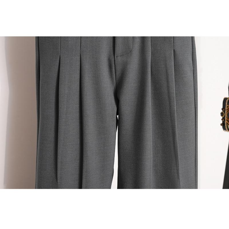 DIMANAF 2024 Donna Nuovo Autunno Taglie Forti Pantaloni a Gamba Larga Vita Alta Ampi Pantaloni Lunghi Tinta Unita Casual Pantaloni Harem 5XL