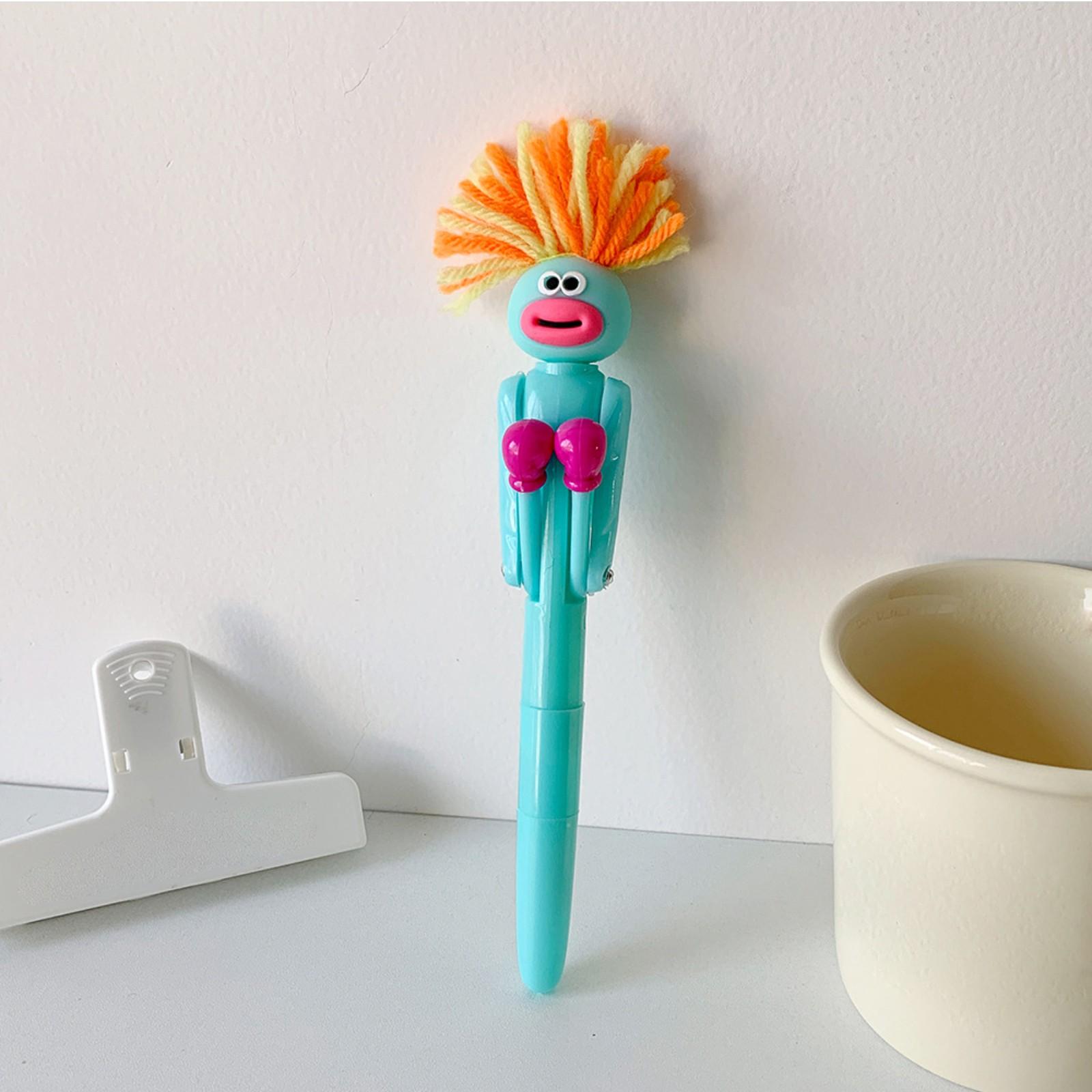 

Шариковая ручка, ручка для плавного письма, интерактивная боксерская ручка, ручка для плавного письма, забавная ручка для снятия стресса, подходит для домашнего обучения, 1 мл One Size синий