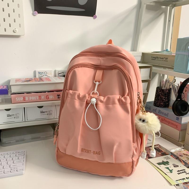 New Simple and Fashionable Niche Design Student Schoolbag Female Junior High School Student Versatile Backpack