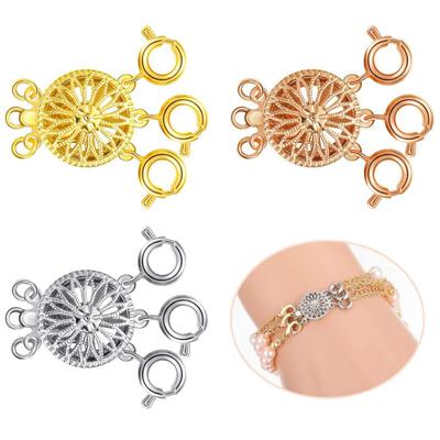 Jewelry Buckle Smooth Necklace Layering Clasps Separator Durable Jewelry Locking Clasp for DIY Jewelry