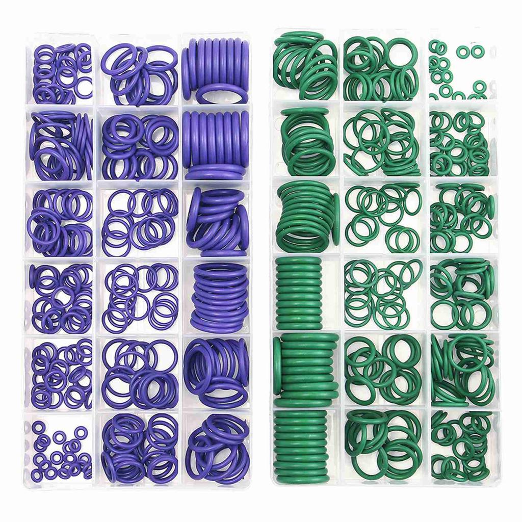 Rubber O Ring 270Pcs R134A Car Airconditioning Sealing Set Rubber O Ring Washer Seals with Plactics Box Kit