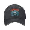 Jaws 50th Anniversary Classic Film Unisex Baseball Caps Horror Movie Distressed Denim Cap Hat Outdoor Unstructured Soft Snapback