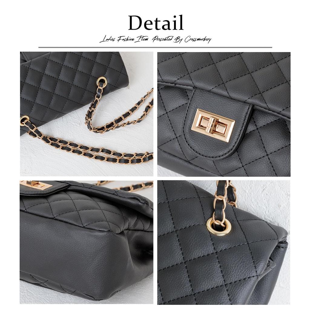 Crossmarbury Shoulder Lightweight Quilted Bag with Shoulder Large Crossbody R47 Ivory Women's 2-Way Bag, Chain, Capacity, Bag,