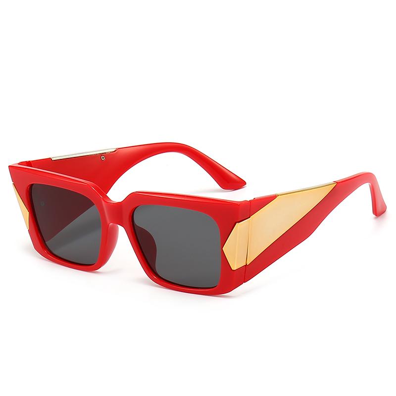 Large-Frame Cat-Eye Sunglasses Square-Shaped Wide-Leg Sunglasses Women s Sun Protection Sunglasses5411 красный