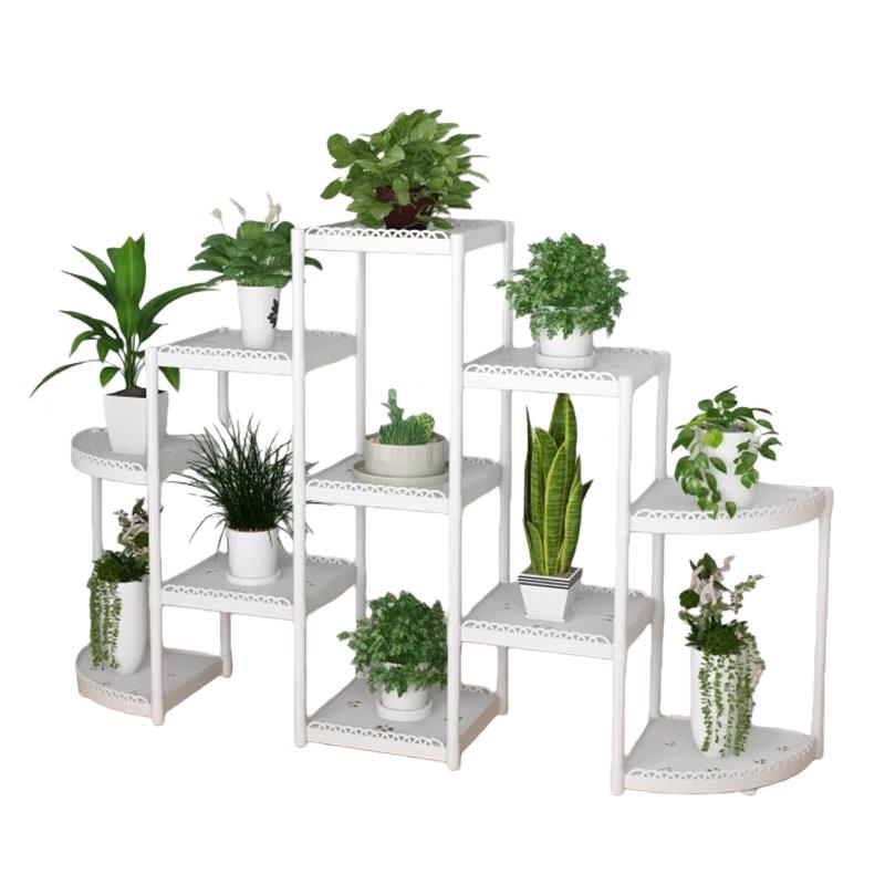 11-Tier Plastic Ladder Flower Stand