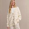 Striped Knitted Cardigan Autumn and Winter New V-neck Sweater for Women