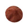 Soft Pumpkin Painter Cap Solid Color Plush Octagonal Cap Elegant Faux Mink Beret  Autumn