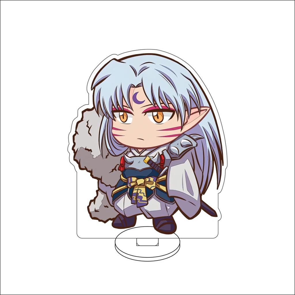 10CM Anime Inuyasha Figure Stand Model Inuyasha/Higurashi Kagome/Miroku/KiraraSesshoumar Cute Desk Decor Standing Sign Gifts
