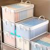 5 Stück Große PVC Aufbewahrungsbox mit Deckel Faltbar Staubdicht Kleider- und Hosen-Organizer Perfekt für Zuhause und Wohnheim, Kleideraufbewahrungsboxen, Kleidersäcke