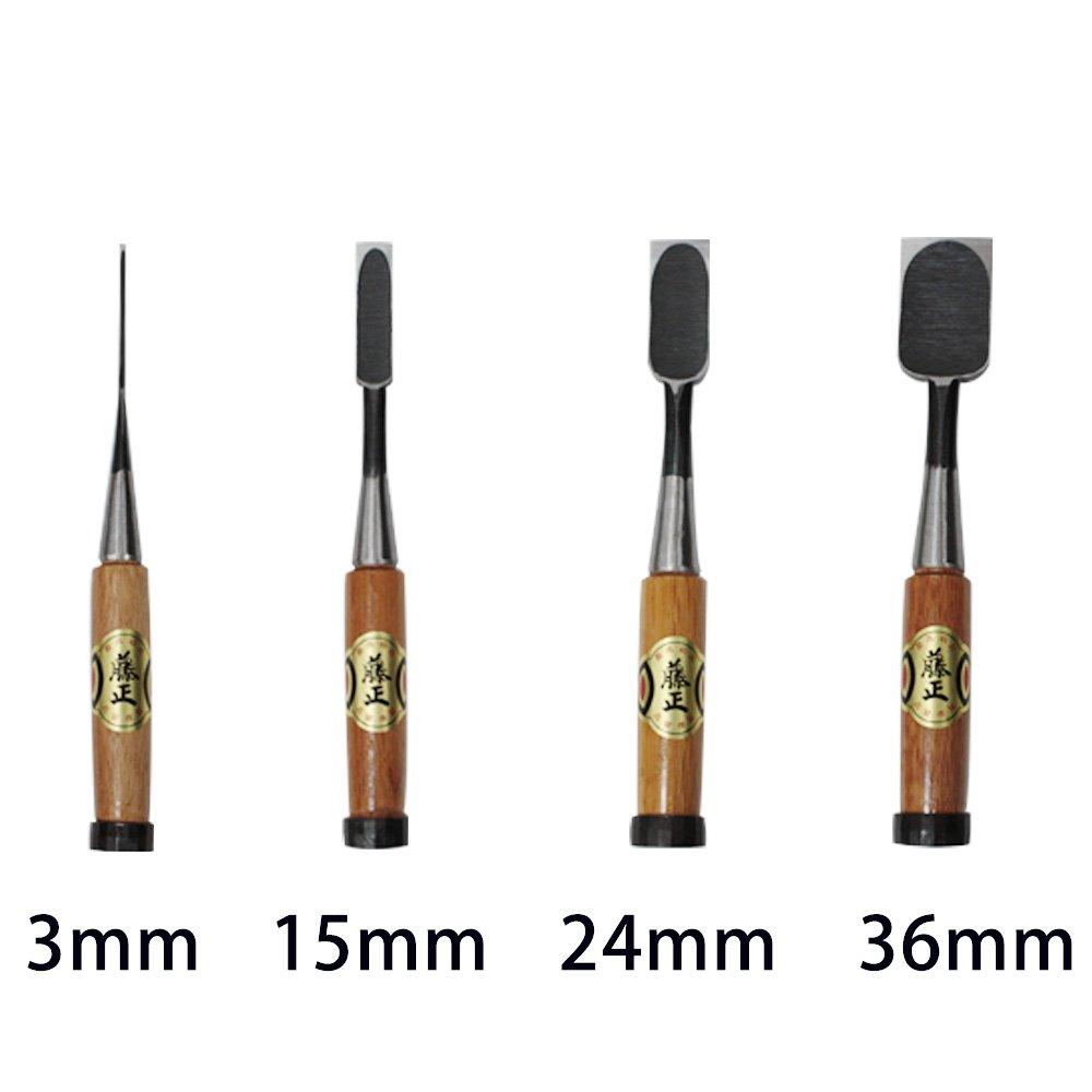 Fujimasa Oiiri Red Oak Handle Hyogo 9mm Chisel, [Handmade, Miki, Prefecture]