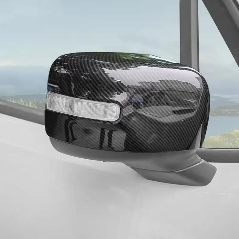For Jeep Renegade 2016- Car Sticker Rearview Side Mirror Cover Wing Cap Exterior Door Rear View Case Trim Carbon Fiber Look