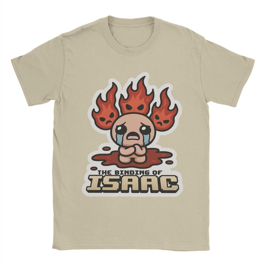 The Binding of Isaac Inspired Flame T-Shirt Unisex Vintage Cotton Tees Round Collar Short Sleeve T Shirt Plus Size Clothes