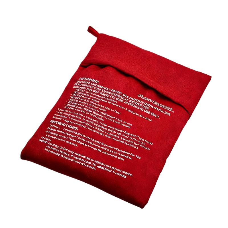 1Pc Reusable Microwave Potato Bag Red Express Baked Potato Cooker Cook Perfect Potatoes in 4 Minutes Pouch красный