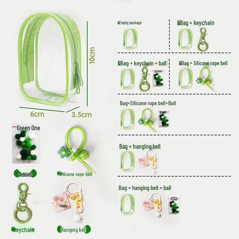 Labubu 4.0 Vinyl Dustproof Heart Code Doll Stroller Bag & Protective Case