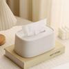 Smooth Tissue Box with Lid Large Opening Desktop Tissue Dispenser Facial Tissue Holder  Office