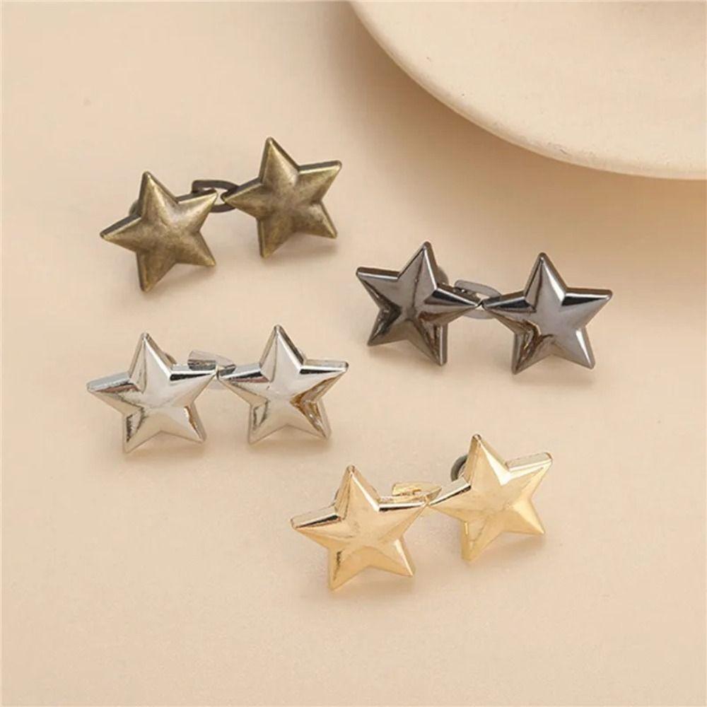 Zinc Zinc Alloy Star Pants Button Tightener Waist Buckle Jean Buttons for Loose Jeans  Trousers