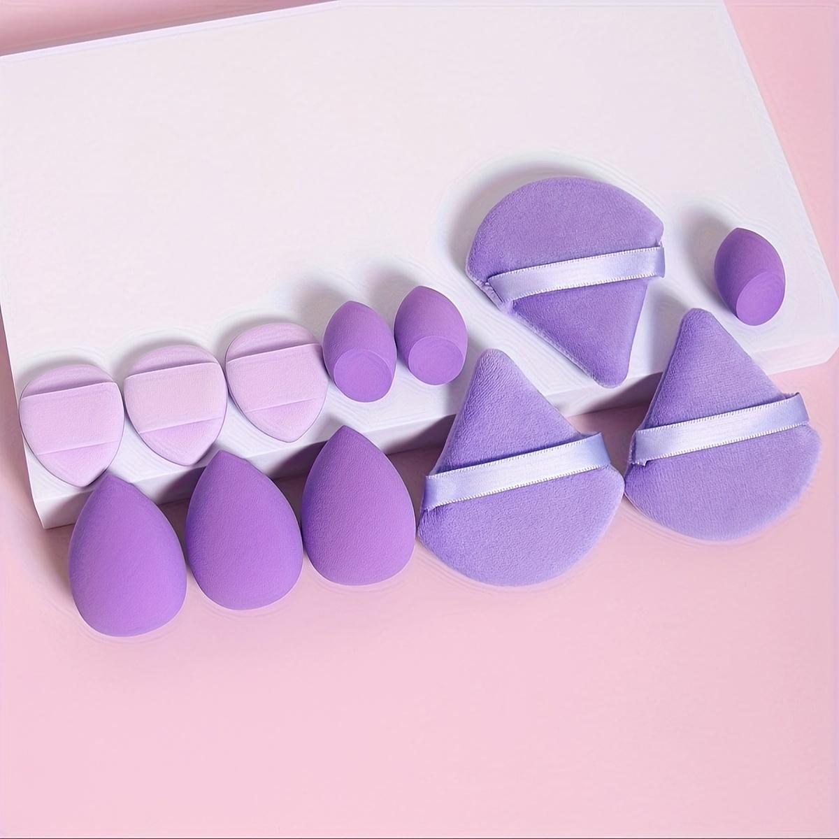 

Универсальный набор спонжей для макияжа, состоящий из 12 предметов, включает 3 пуховки, 3 мини-пуховки на воздушной подушке, 3 косметических блендера и 3 мини-косметических блендера. фиолетовый