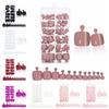 120Pcs Solid-Color Press On Toenails Nude Fake Toenails Fashion Toe Nail Tips