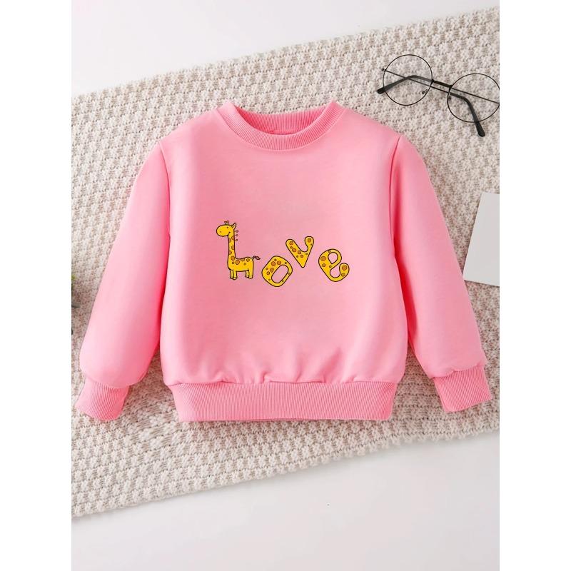 Cute Print Pattern Sweatshirt for Baby Girls Aged 0-3 Years, Comfortable And Easy, Suitable for Outdoor Wear in Spring