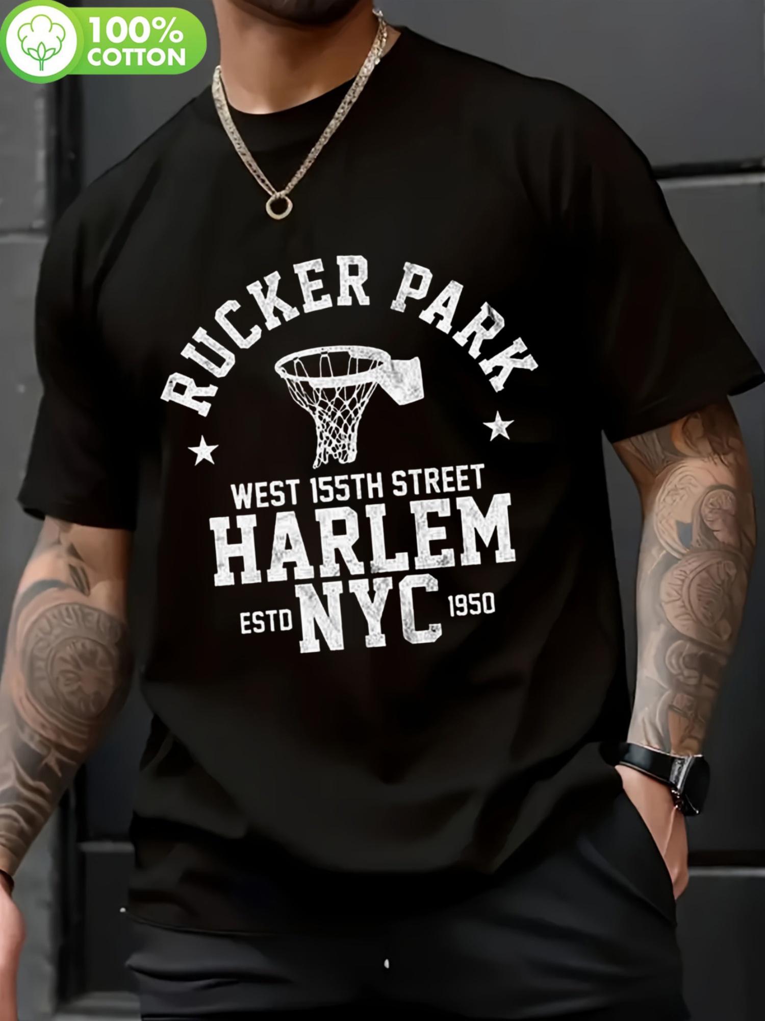 Rucker Park NYC Basketball Graphic Tshirt - Vintage Black... S