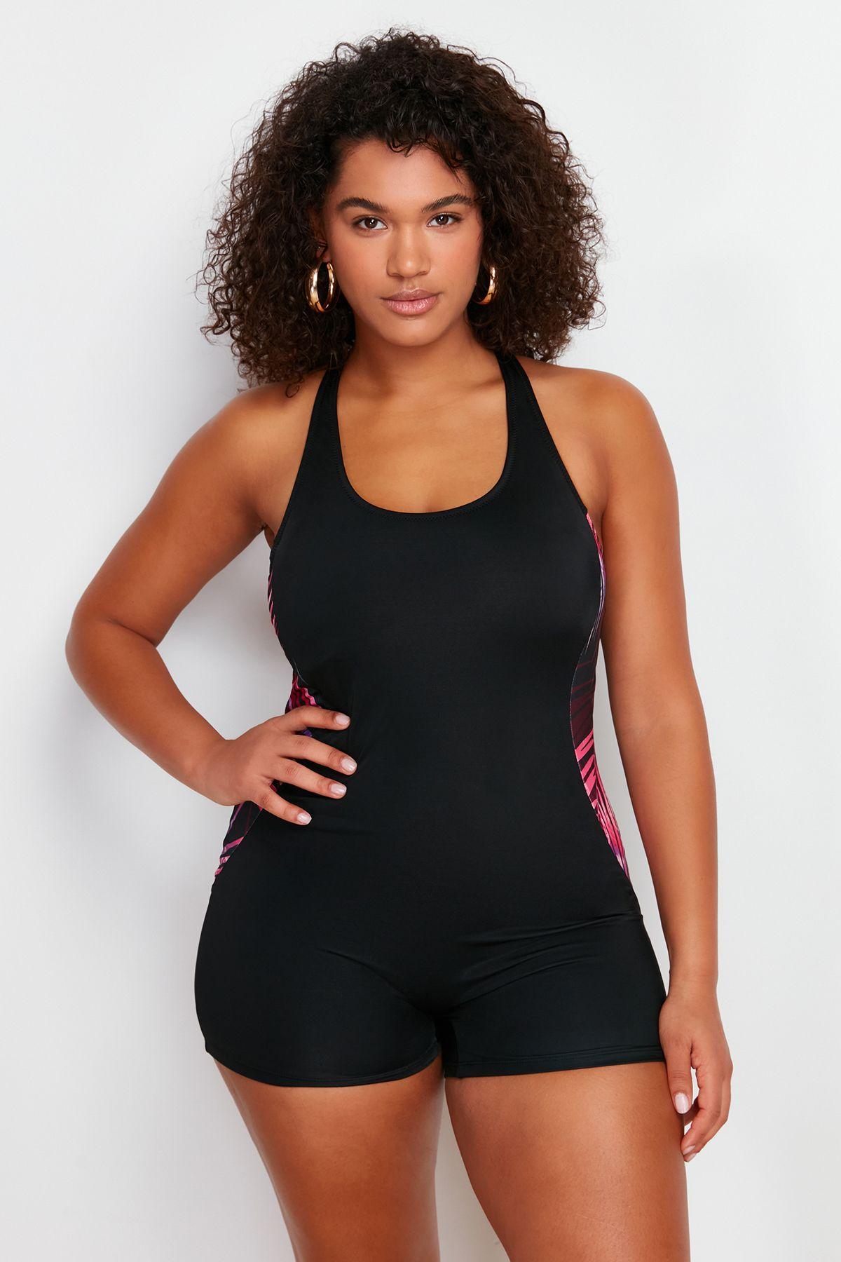 

Women s Style Plus Size Black Deep V Swimsuit XL