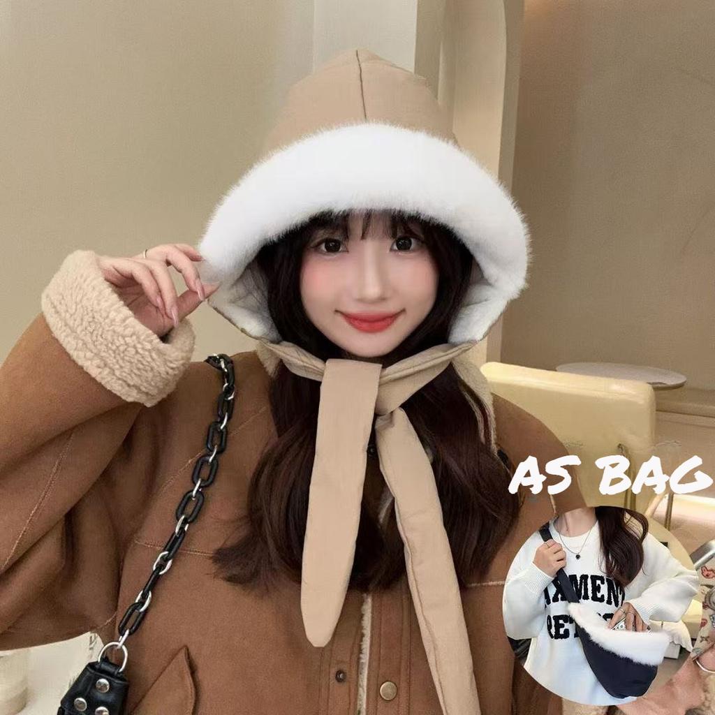1pc Winter Warm Beanie Hat for Women,leisure Y2k Style Adjustable Pilot Hat,as A Bag,Long Ear Straps Peruvian Cover Ear Beanie