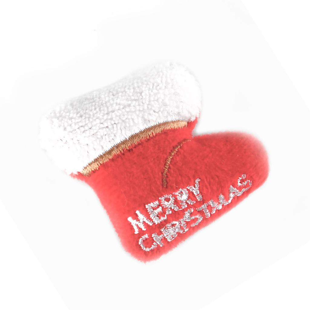 Soft Plush Toy Christmas Theme Adorable Fine Sewing Bite Resistant Stuffed Toy for Pets Type 5