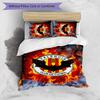Valencia FC Printed 3PCS Bedding Set Breathable Duvet Cover with Pillowcases Decorative Bed Linen for Bedroom Home