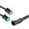 2 Lead 3 In1 Deutsch Dual Outputs DT DTM Female Connector Socket Adapters For LED Pod Lights LED Light Bar