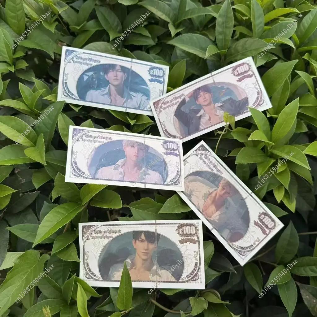 100 Sheets Love and Deepspace Sylus Caleb Rafayel Xavier Zayne Cosplay Anime Cartoon Banknotes Character Peripherals Fans Gifts