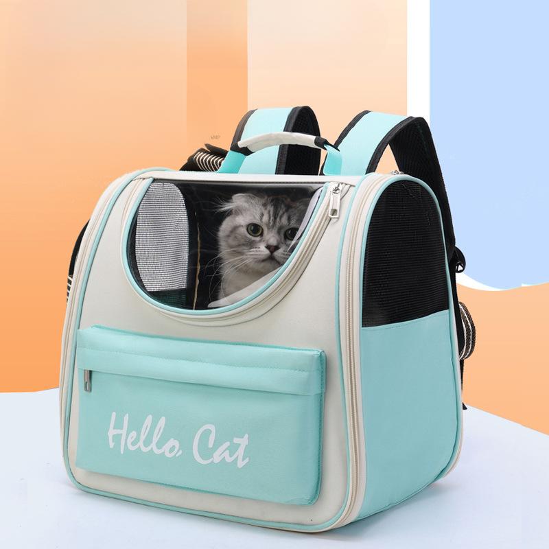 Cat Bag Portable Large Capacity Breathable Cat Pet Backpack Space Capsule Dog Bag Backpack Canvas Dog Bag
