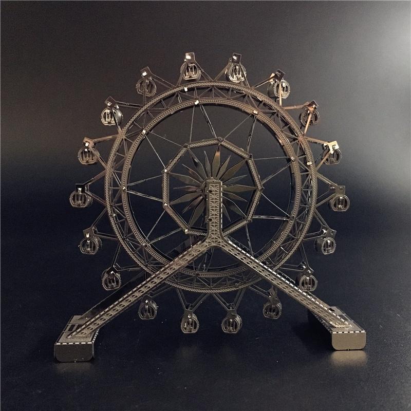 3D Metal Puzzle Ferris Wheel Architecture DIY Assemble Model Kits Laser Cut  Jigsaw Toy Gift