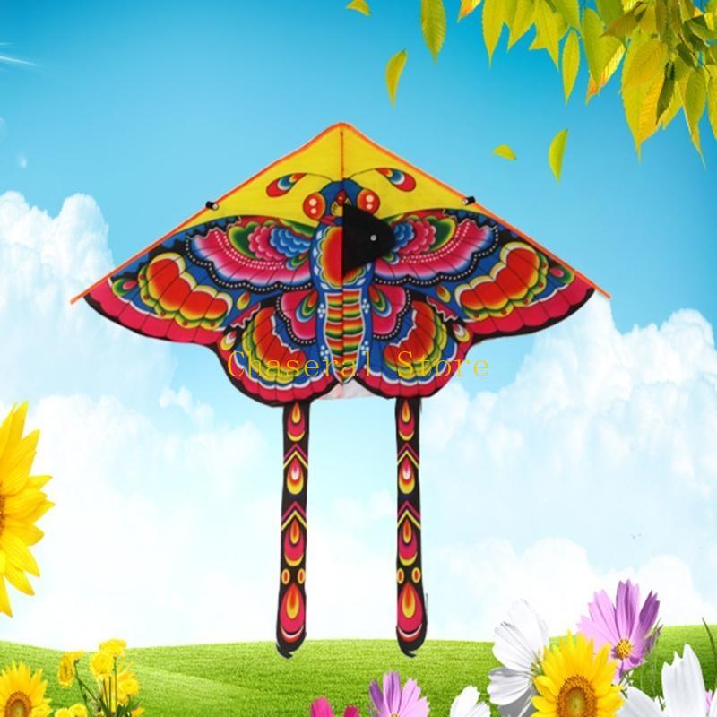 E7Ce 0.9X0.5M Spring For Butterfly Kite Easy Flyer Toy Excl String Interactive Outdoor Beach Backyard For Play Set For Family