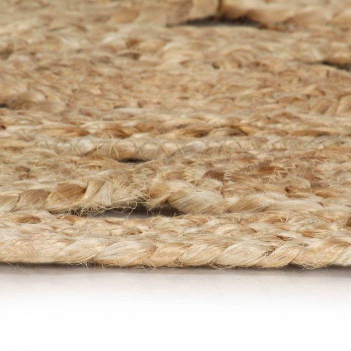 Tapis - vidaXL - Jute tressée - 90 cm - Rond - Naturel