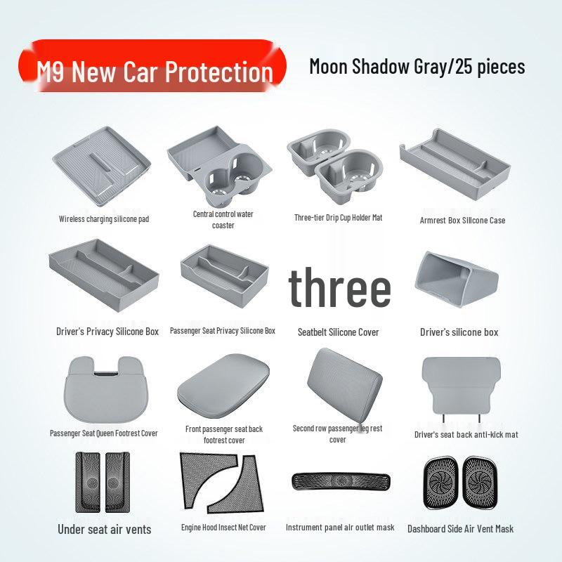 Essential Silicone Mat Set for AITO M7, M8, M9 Interior Decoration - Fits 26 Models
