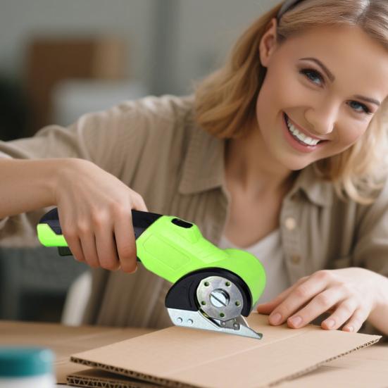 Electric Scissor Rechargeable Cardboard Cutter Light 2000mAh with LED Battery Rotary Cutter for Cloth Leather