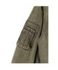 Ertr Asymmetric Zip Up Jacket Khaki