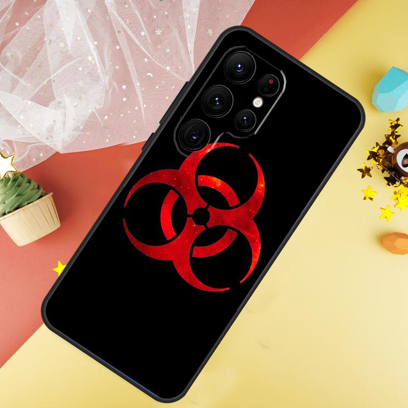 Biohazard Symbol Logo Funda For Samsung Galaxy S24 Ultra S23 S22 Plus S21 S20 FE S8 S9 S10 Note 10 20 Ultra Case