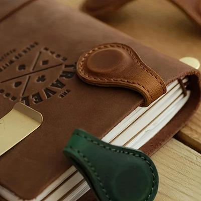 Magnetic Bookmark Full Grain Leather Asymmetric Clip Strong Magnet Paper Holder Durable Notebook Planner Accessory for Daily Use