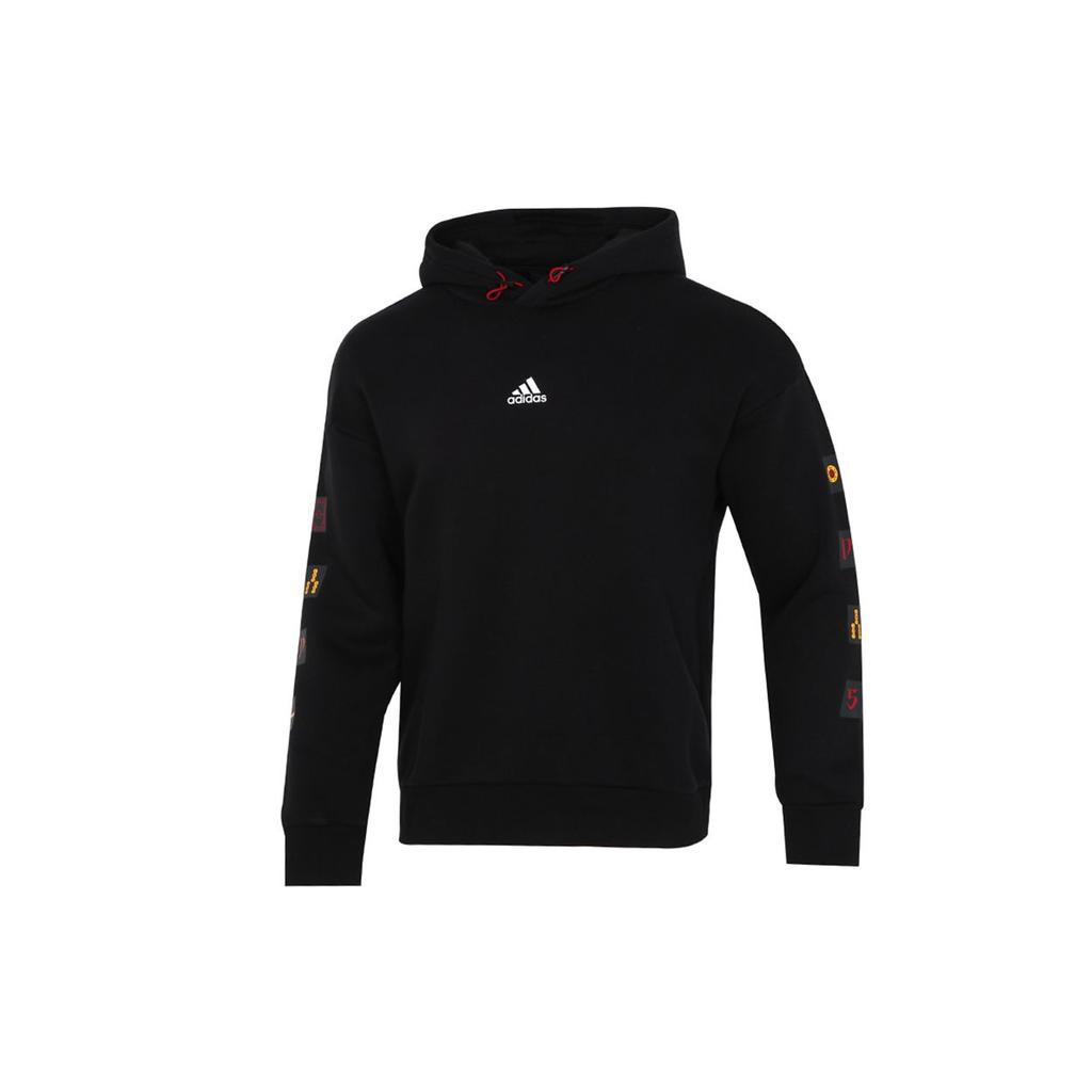 Adidas Mahjong Print Hoodie Sweatshirt Men Tops Black H39283