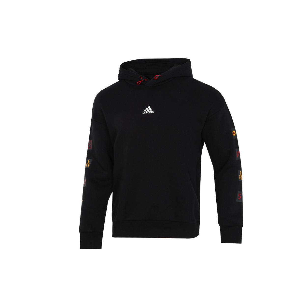 

Adidas Mahjong Print Hoodie Sweatshirt Мужские топы Черный H39283 XXL