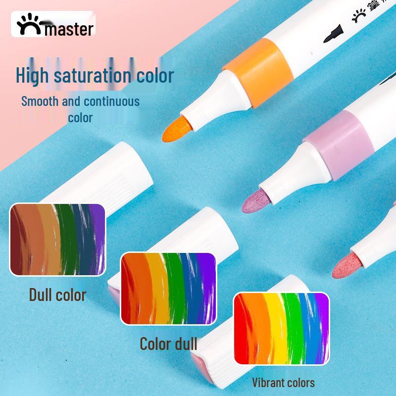 Master Soft Tip Acrylic Markers & Layerable Color Pencils with Art Brushes for Kids