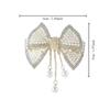 Durable Zinc alloy Women Hair Clip Ultra-fresh Sweet Style Rhinestone Hair Clip with Tassel Design Pearl Spring Clip Women