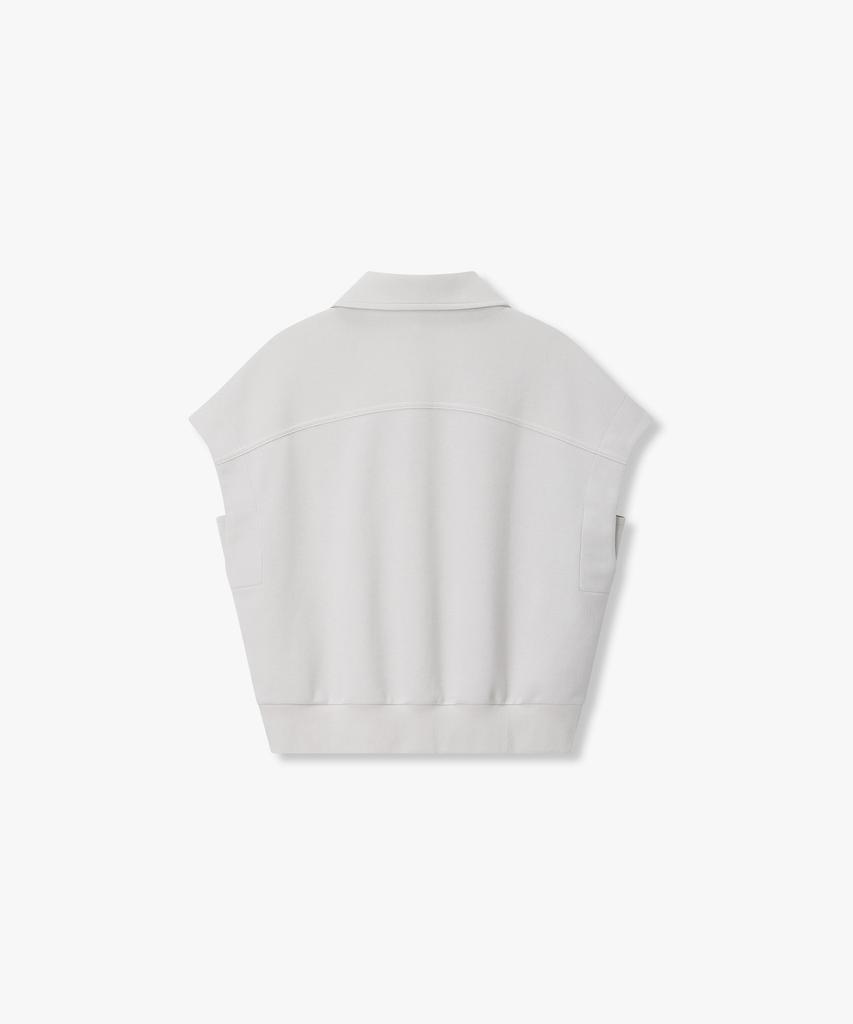 Bobeu Half Zip Jersey T-Shirt_Light Gray 7156240007