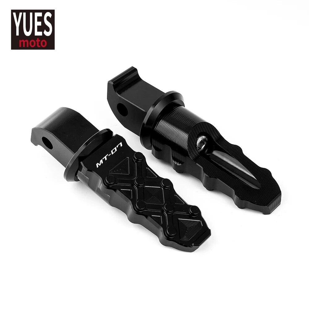 Motorcycles Accessories CNC Foot Pegs Rear Passenger Footrests Fit For Yamaha MT07 MT 07 MT-07 2014-  With Laser Logo