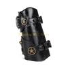 KX4B Unisex Leather Wristband Medieval Wide Bracers Watch Arm Wrist Guard Halloween Costume